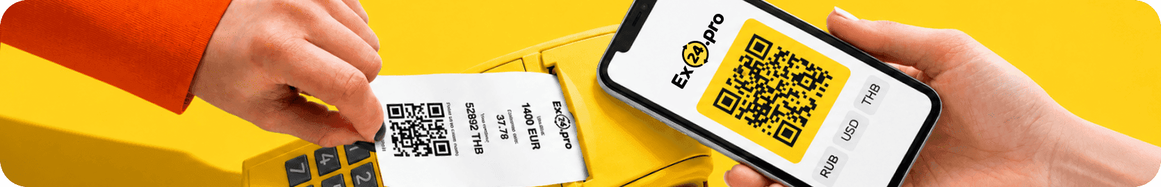 Paying an invoice using a QR code through Ex24